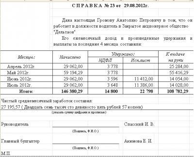 Справка о неполучении алиментов от судебных приставов: где взять справку, образец заявление на получение справки